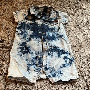 Bleached Jean one piece